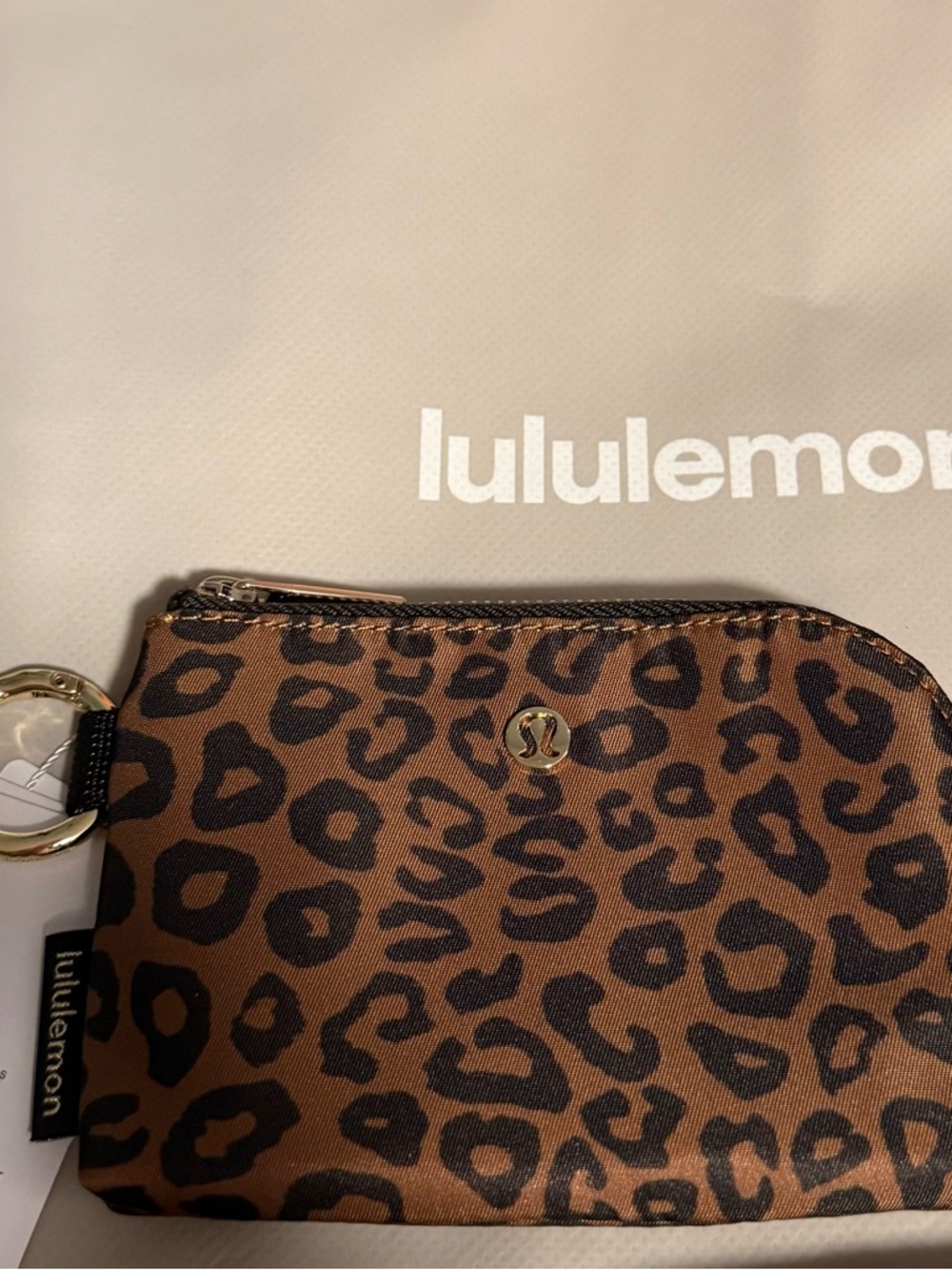 lululemon Leopard Print Pouch